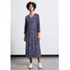 Midikleid STREET ONE, Damen, Gr. 38, EURO-Größen, blau (tiefblau), Stoff, 100% Viskose , gemustert, casual, normal wadenlang, Rundhals, 3/4-Ärmel Bündchen, Kleider, mit allover Grafikprint