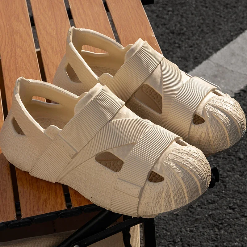 YNPO 2025 Neue Sommer Aushöhlen Plattform Sport Sandalen Frauen Weiche Sohle Eva Strand Sandalen Frau Dicken Boden Nicht Slip garten Schuh Image