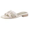 Pantolette MARCO TOZZI, Damen, Gr. 41, beige (creme kombiniert), Lederimitat, Textil, Glitzer, elegant, Schuhe, Blockabsatz, Sommerschuh mit Logodrucken