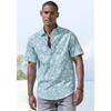 Hawaiihemd BEACHTIME "Regular fit", Herren, Gr. M (39/40), N-Gr, grün (türkis, bedruckt), Web, Obermaterial: 100% Baumwolle, gemustert, casual, regular fit, ohne Ausschnitt, Kurzarm abgesteppte Kante, Hemden, Kurzarm, Freizeithemd mit Palmenprint,...