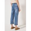 Loose-fit-Jeans STREET ONE, Damen, Gr. 27, Länge 28, blau (mid blau used wash), Jeans, 75% Baumwolle, 23% Polyester, 2% Elasthan, unifarben, casual, knöchelfrei, Jeans, High Waist