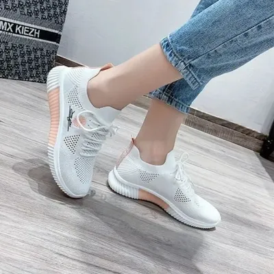 Women's lightweight sports shoes, adult sports shoes, breathable mesh shoes, comfortable soft sole,