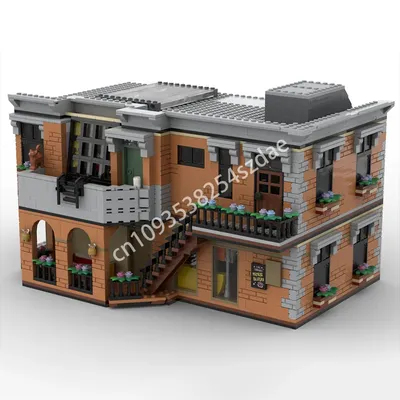 2810PCS MOC Benutzerdefinierte Modulare Gebäude oey & Monicas Wohnung Böden Street View Modell Image