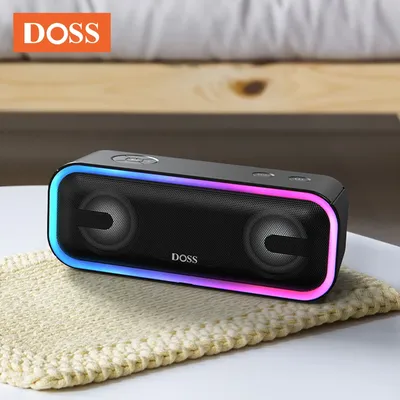 DOSS Bluetooth Speaker 24W Powerful Sound Bass Subwoofer Sound Box TWS Pairing IPX6 Waterproof