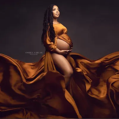 Silk Gown Maternity Photography Props Dress Chiffon Cloak Simple Modeling Fabric Pregnancy For Baby