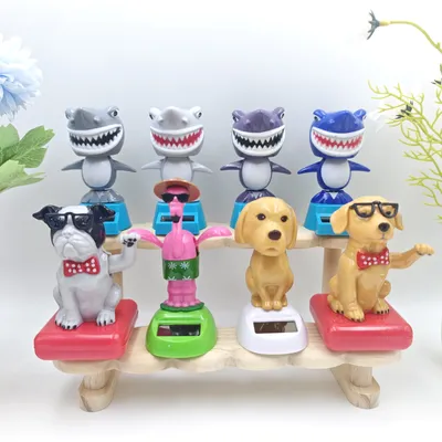 1PC Cartoon animal car ornaments, shaking head dolls, car dashboard decorations, creative and cute