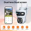 Telecamera senza fili Dual Lens 2.4/5G Dual Band WiFi PTZ Esterna Impermeabile IP65 Video