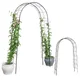 Arco da giardino in metallo per ripiani per piante rampicanti Decorazione per eventi nuziali Cornice per arco Traliccio curvo per palloncini di rose e viti