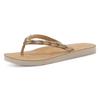 Zehentrenner TAMARIS, Damen, Gr. 42, beige (beige kombiniert), Lederimitat, casual, Schuhe, Sommerschuh, Schlappen, Strandschuh in Flechtoptik