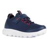 Sneaker GEOX "J SPHERICA BOY", Kinder, Gr. 32, blau (navy, rot), Synthetik, Textil, casual, Schuhe, mit Wechselfußbett, Freizeitschuh, Halbschuh, Schnürschuh