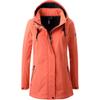 Softshelljacke DEPROC ACTIVE "WILKIE PEAK WOMEN", Damen, Gr. 40 (M), orange, 96% Polyester; 4% Elastan, casual, tailliert, Langarm gerader Abschluss mit verstellbarem Klettverschluss,mit Windstopper, Jacken, mit abnehmbarer Kapuze