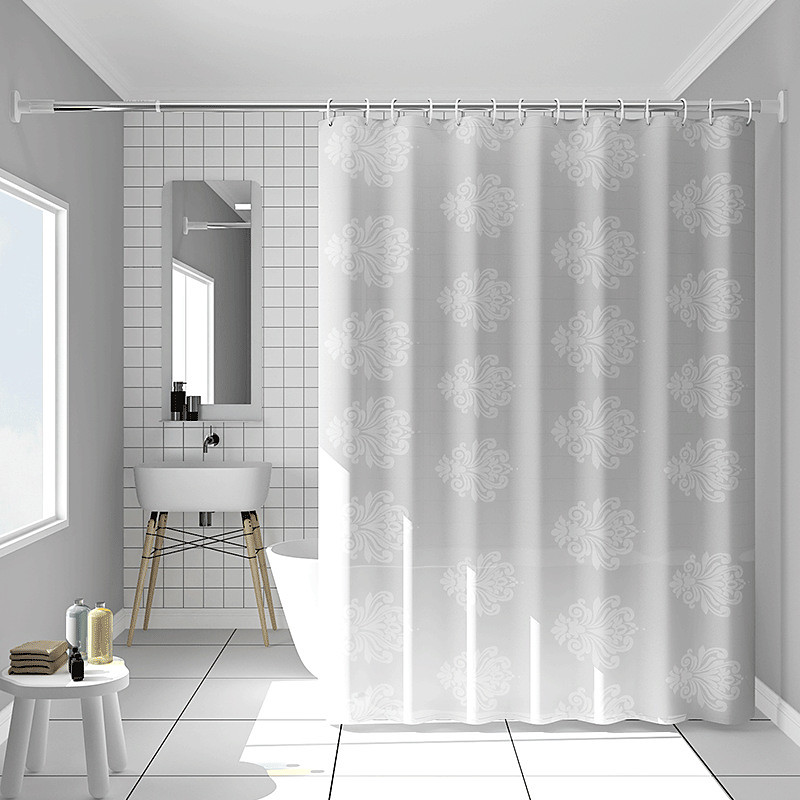 PEVA Shower Curtains, Water Resistant Bath Curtain for Bathroom Shower and Tub with Hooks Extra Long 240cm