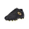 Fußballschuh LOTTO "Stadio 700 AGM JR", Kinder, Gr. 39, braun (schwarz, braun), Polyurethane, sportlich, Schuhe, mit innovativer Technologie für Kunstrasen