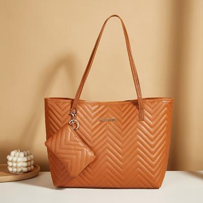 TEMU -piece Set Large Capacity Shoulder Bag With Small Wallet Crossbody Handbag Women's Tote Bag Mini Shoulder Bag Image