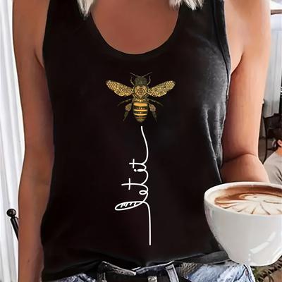 TEMU Tank Top, Sleeveless Casual Top For Summer & Spring, Women's Clothing Image