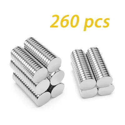 TEMU 160/260 Circular Magnets, 10 * 2mm Magnets For Refrigerators, Suitable For Home Decoration, Photo Pasting, Offices, Whiteboards, Tool Storage Image