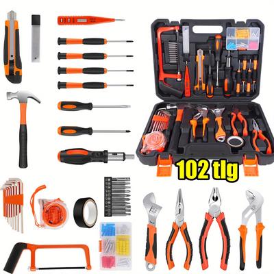 TEMU Tool Case 102pcs Tool Set, Tool Box Complete With Tools, Tool Box Screwdriver Set, Universal Hand Tools Image
