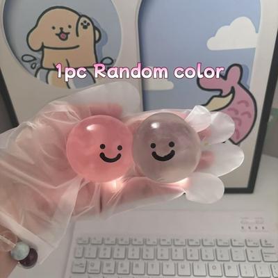 TEMU Adorable Face Balls, Party Decorations, Rose Pink/transparent Colors , Assorted, Are Image