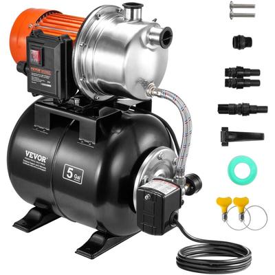 Vevor - 735 w Gartenpumpe, 3785 l/h, automatische Bewässerungspumpe mit 39,6 m Förderhöhe, Image