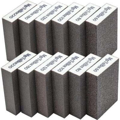 12-teiliger Schleifschwamm, Schleifblock-Set, Polierkörnung 60/80/100/120/180/220, Spezifikationen, Image