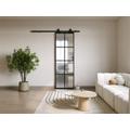 Porta scorrevole esterno muro H205 x L93 cm Alluminio e Vetro temperato smerigliato - WILDEN II