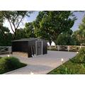 Casetta da giardino in acciaio galvanizzato grigio LERY - 10,5m²