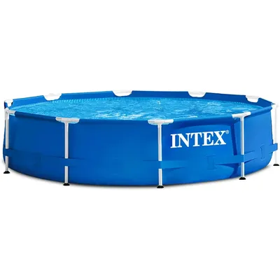 28200EH 10 Foot x 30 Inch 4 Person Outdoor Metal Frame Above Ground Round Swimming Pool with Easy Set-Up (Pump Not Included)