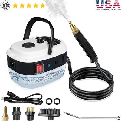 Handheld High Pressure Steam Cleaner 2500W Portable Steam Machine with 3 Brush Heads Kitchen