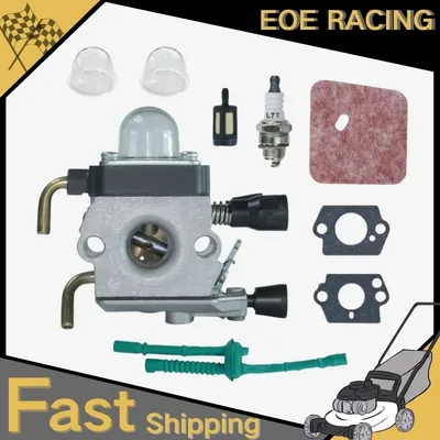 For Stihl FS38 FS45 FS46 FS46C FS55 FS55R KM55 KM55R FS80 FS85 Lawn Trimmer with Air Fuel Filter Line Gasket Mower Carburetor