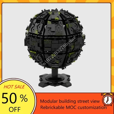 842PCS Borg Sphere Raum Krieg Waffe MOC SpaceShip Schlacht Modell Baustein Architektur DIY Bildung Image
