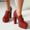 NASBAVI Frühlingssteinmuster 13,5 cm Schuhe mit hohen Absätzen, wasserdichte Plattform, Metallverschlüsse, Nachtclub, Walk Show, Damenschuhe, Größe 35–43