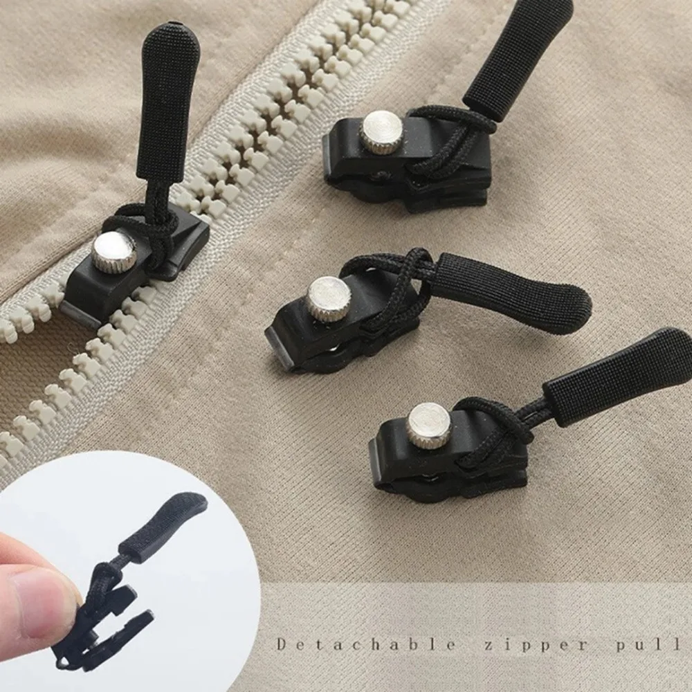 6/3pc Universal Zipper Lock Kopf Schnelle Installation Abnehmbare Zipper Kopf für Jacken Gepäck Taschen Ersetzen Slider Lock reparatur Image