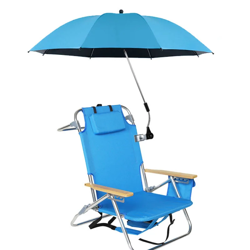 Outdoor Strand Stuhl Tragbare Sonnenschirm Regenschirm Camping Sonnencreme Anti Uv Sonnenschirm Regenschirm Große Universal Leuchte Regenschirm Image