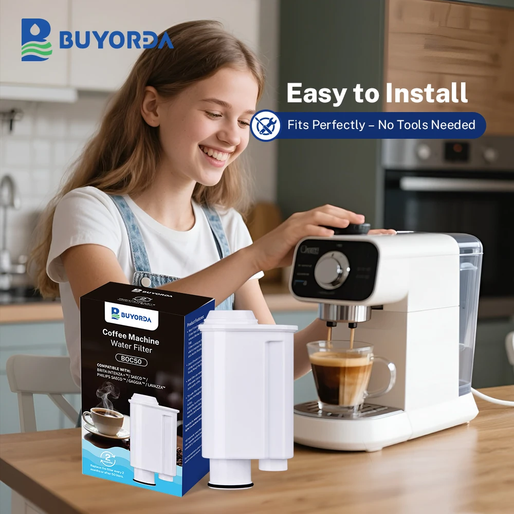 Buyorda Kaffee-Wasserfilter, kompatibel mit Brita Intenza+, für Philips Saeco CA6702/00, für Gaggia 21001711, für Bosch-Maschine Image