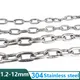 Catena Saldata Marina in Acciaio Inossidabile 304 Altamente Lucidata Diametro 1.2-12mm Maglia Lunga/Corta per Sollevamento Fissaggio Animali Corda per Biancheria