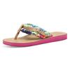 Zehentrenner TAMARIS "AVRIL", Damen, Gr. 36 (3,5), grün (grün kombiniert), Textil, Lederimitat, sportlich, Schuhe, Sommerschuh, Flats, Schlappen mit T-Logoanhänger