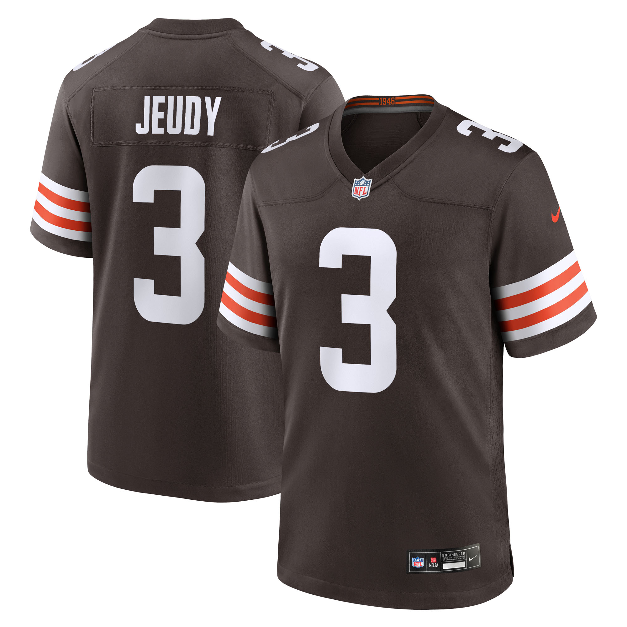 Cleveland Browns Nike Game Heimtrikot - Braun - Jerry Jeudy - Herren Image