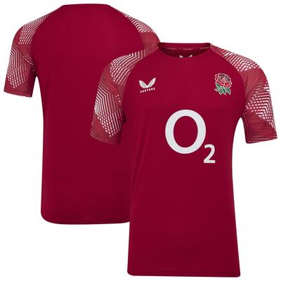 England Rugby Pre Match Kurzarm-T-Shirt – Rot – Herren Image