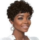 parrucca corta con taglio pixie per donne nere, parrucche afro corte e ricce, parrucche nere naturali per donne nere, parrucca sintetica corta e riccia