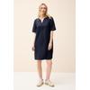 Sommerkleid CECIL, Damen, Gr. M (40), US-Größen, blau (universal blau), Stoff, 100% Leinen, unifarben, casual, normal kniefrei, V-Ausschnitt, Halbarm abgesteppt, Kleider, in Unifarbe