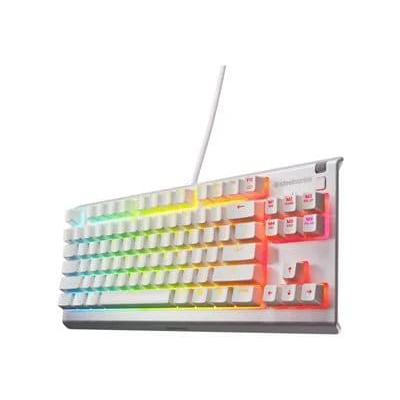 SteelSeries Apex 3 TKL Wired Membrane Whisper Quiet Switch Gaming Keyboard with 8 Zone RGB Backlighting