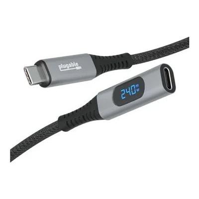 Plugable USB-C Extension Cable, 3.3 ft/1m, Digital Power Meter Tester for Monitoring USB-C Connections