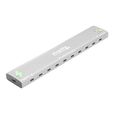 Plugable 10 Port USB C Charging Station, Up to 100W Charger for Multiple Devices with Priority Charging