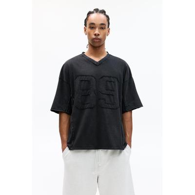 Washed-Effect Number T-Shirt