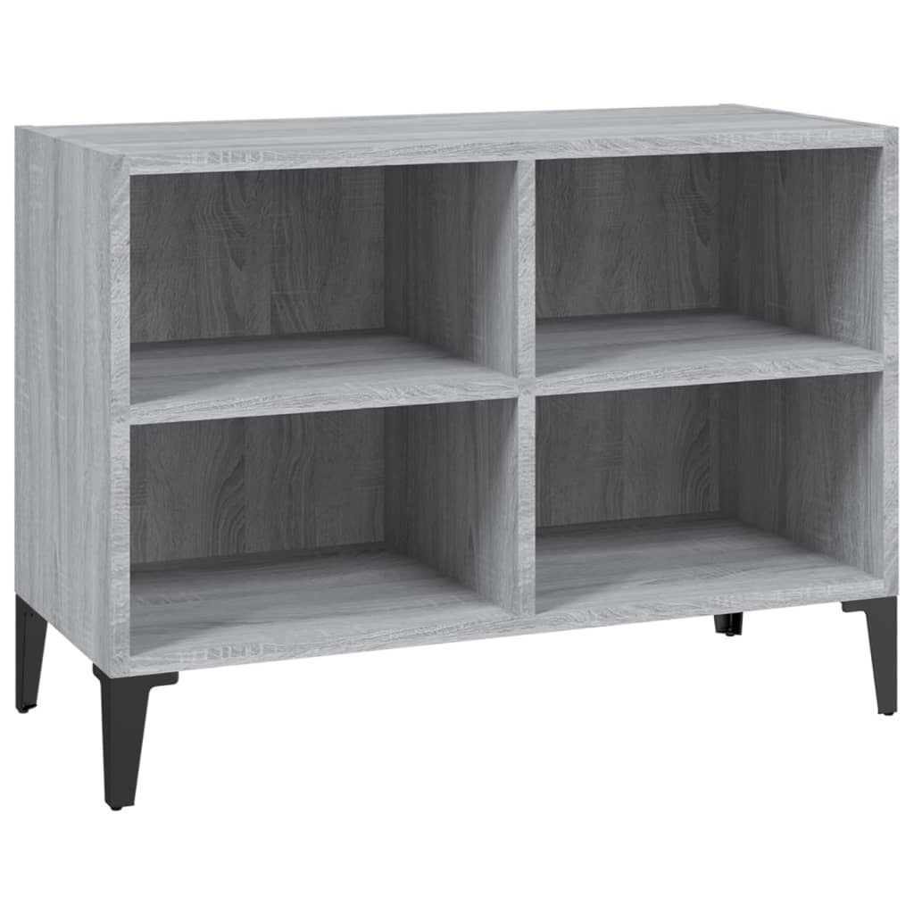vidaXL TV-Schrank mit Metallbeinen Grau Sonoma 69,5x30x50 cm Image