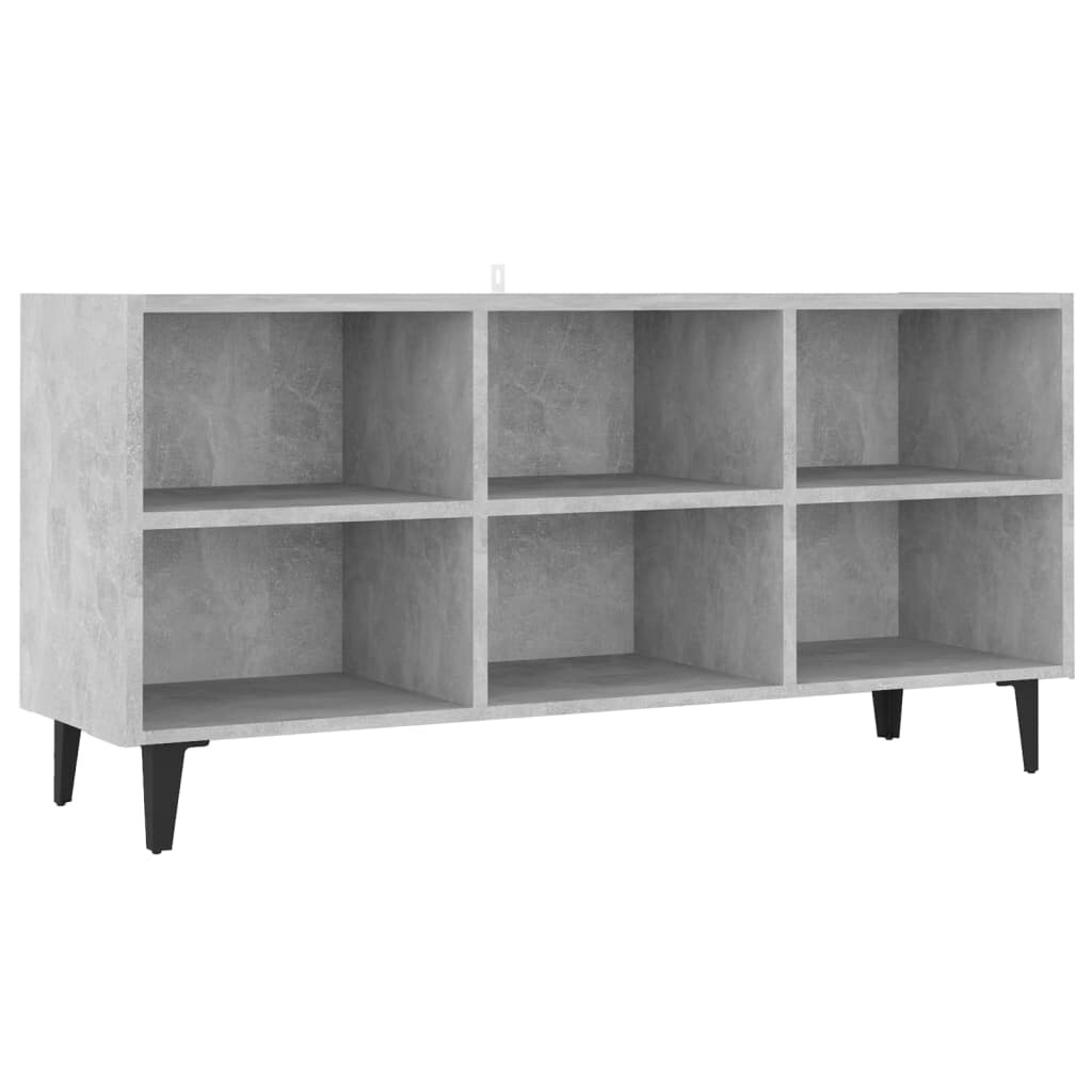 vidaXL TV-Schrank mit Metallbeinen Betongrau 103,5x30x50 cm Image