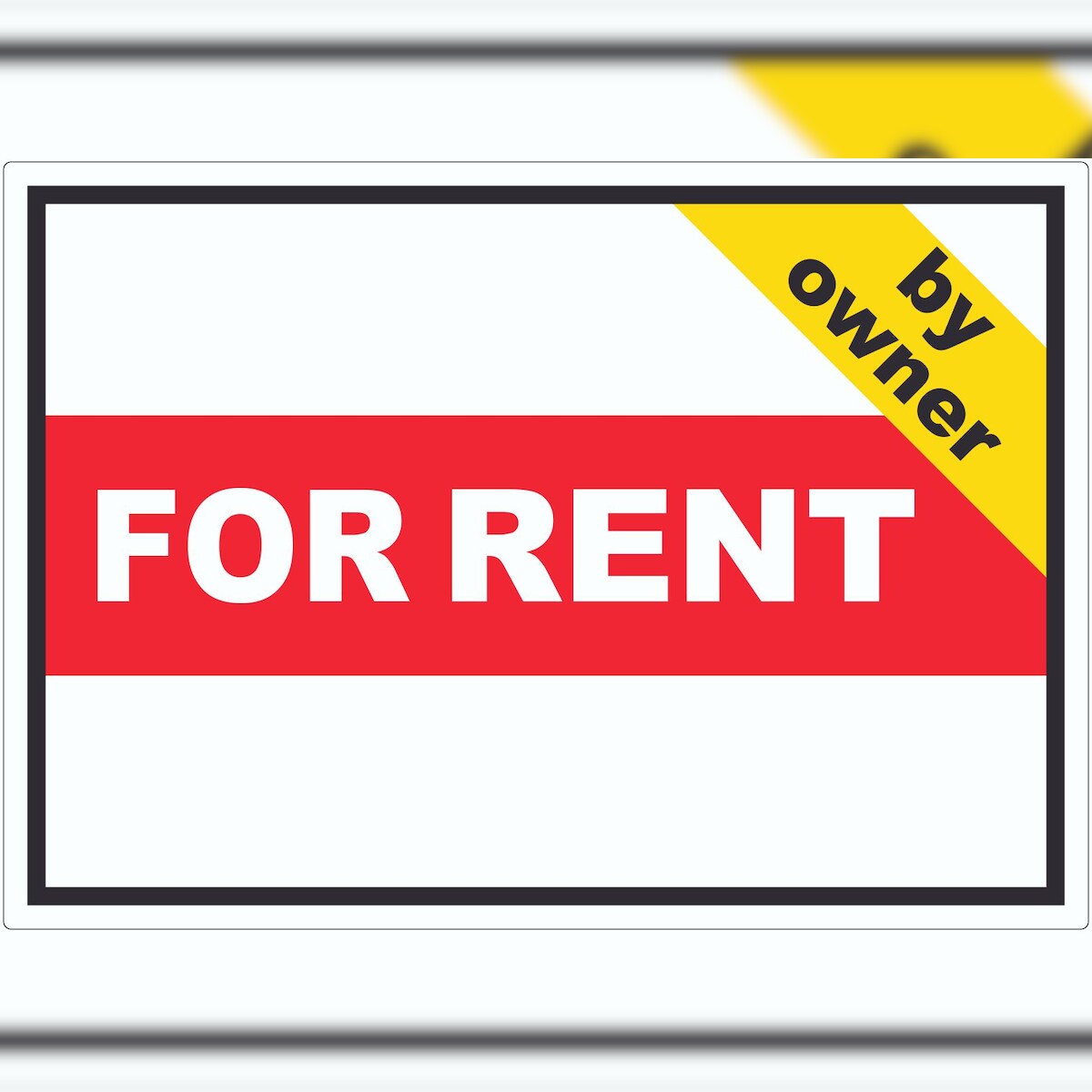 HB-Druck For Rent by owner Aufkleber mit Text Werbeaufkleber A4 (210x297mm) Image