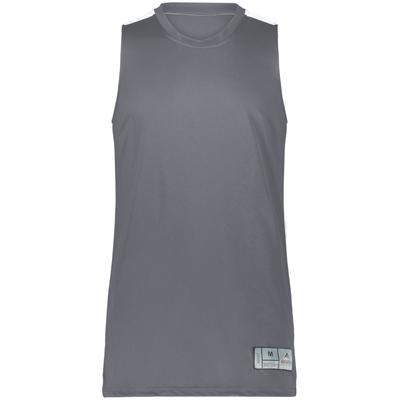 Augusta Sportswear AS6927 Athletic Swish Reversible Basketball Jersey T-Shirt in Graphite Grey size Small | Polyester 6927