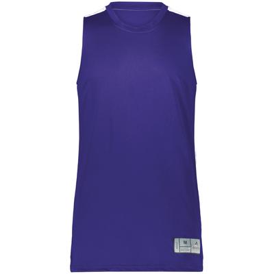 Augusta Sportswear 6928 Athletic Youth Swish Reversible Basketball Jersey T-Shirt in Purple/White size Medium | Polyester