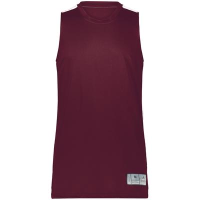 Augusta Sportswear AS6927 Athletic Swish Reversible Basketball Jersey T-Shirt in Maroon/White size Large | Polyester 6927